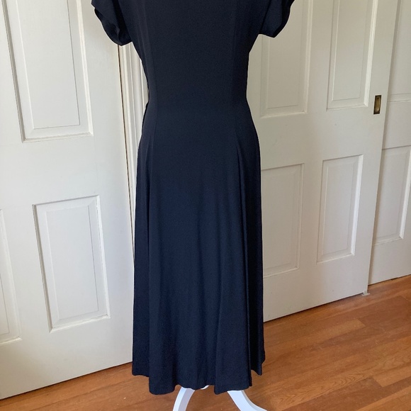 Vintage 1980's Flared Dress w Embellishments - Picture 12 of 15